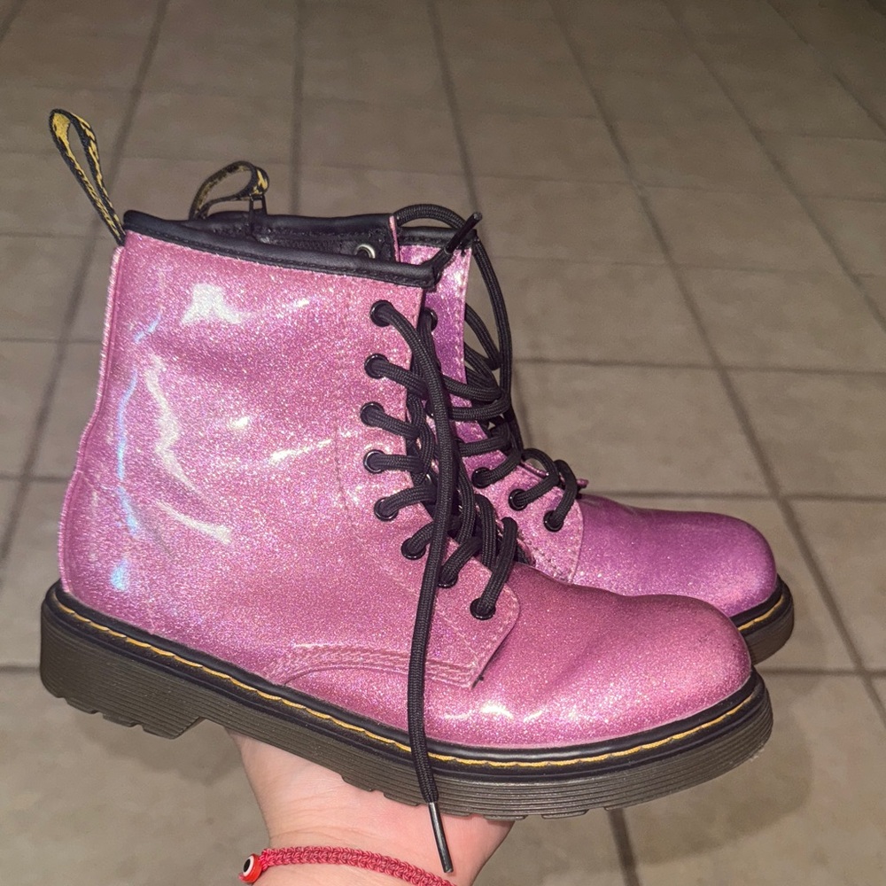 Dr. Martens Pink  Glitter Girls Youth
